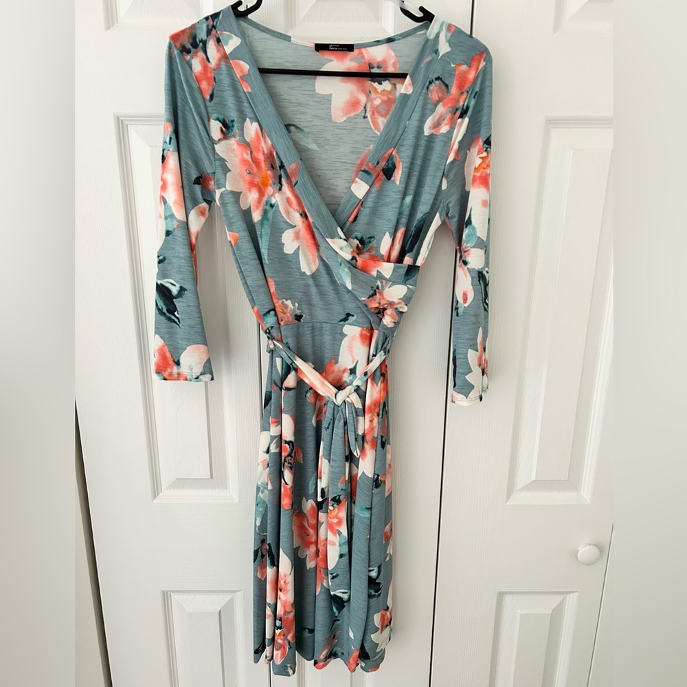 Jessakae Floral Faux Wrap Dress